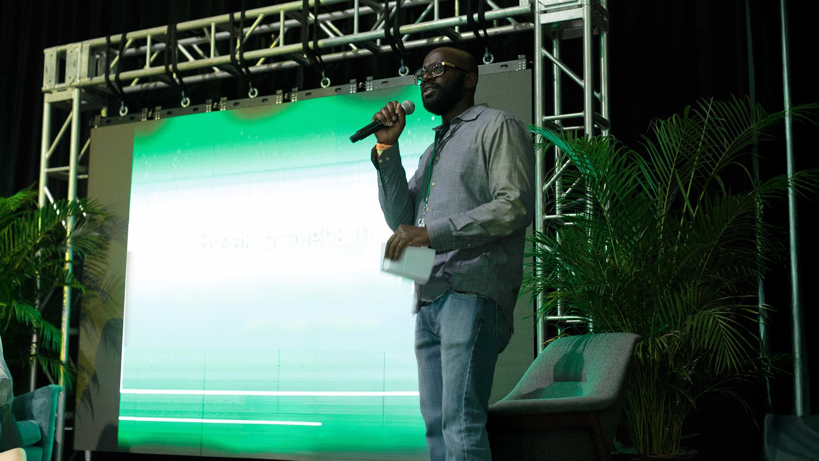 Sean A. Russell on stage