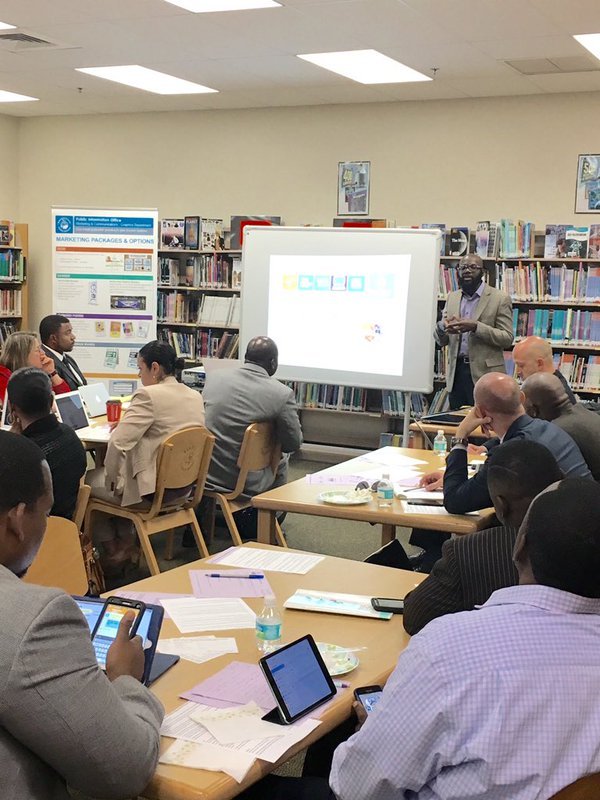 Sean Russell speaking to employees at Broward County Public Schools