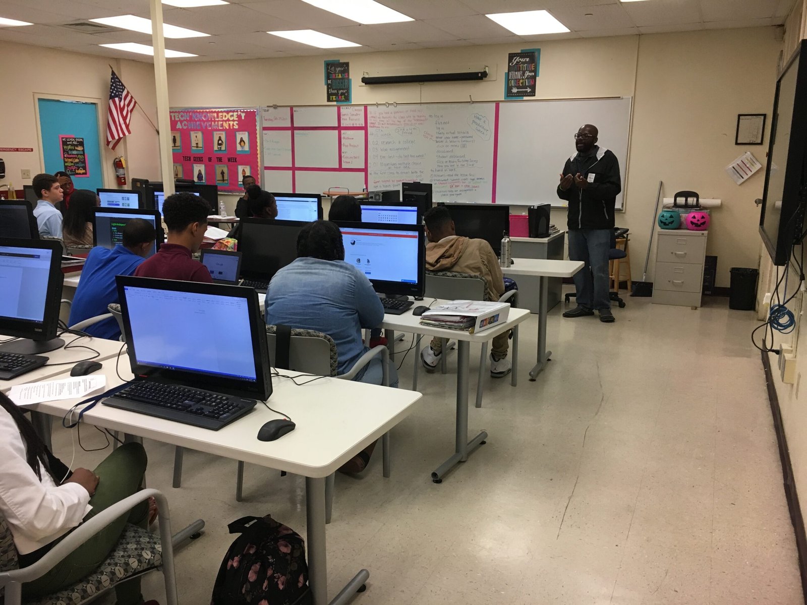 Sean Russell speaking to employees at Broward County Public Schools